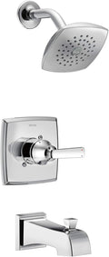 Delta Faucet Ashlyn 14 Series Single-Handle Tub and Shower Trim Kit, Shower Faucet with Single-Spray Touch-Clean Shower Head, Chrome T14464 (Valve Not Included)