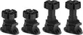 60x46mm(LxW) Adjustable Leveling Feet - 8Pack- Good for Furniture - Leveler Support Frame Replacement Legs - Black