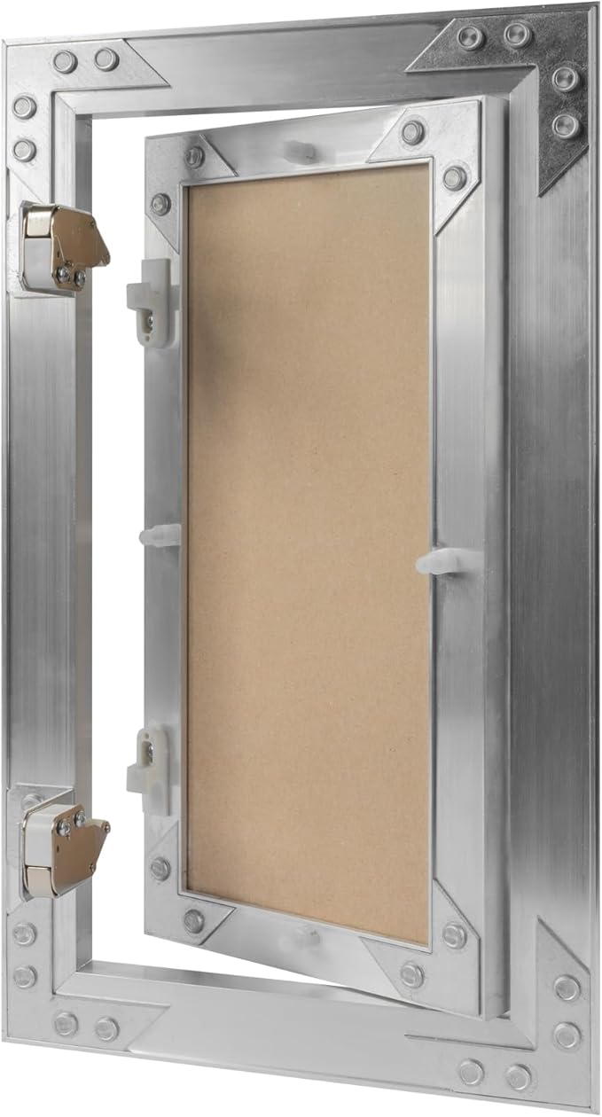 6" x 12" Inch Aluminum Drywall Access Panel - Service Shaft Door - Plumbing, Electricity, Heating, Alarm Wall Inspection hatch for Drywall - Bathroom Service Access Hole Cover