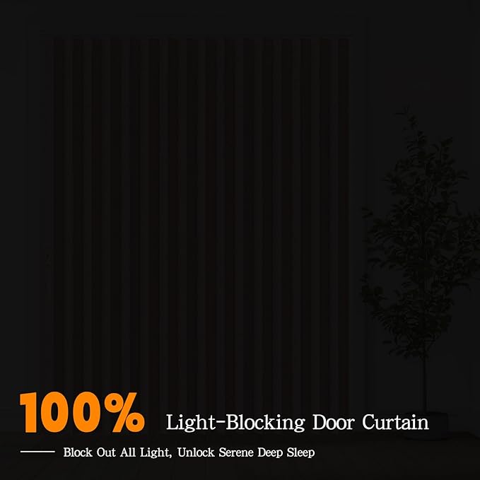 Accordian Door Curtain, 100% Blackout Folding Magnetic Doorway Curtains,Linen Style Closet Doors,for Room Divider,Privacy Protection（W72 x L78,Pink,1 Panel）