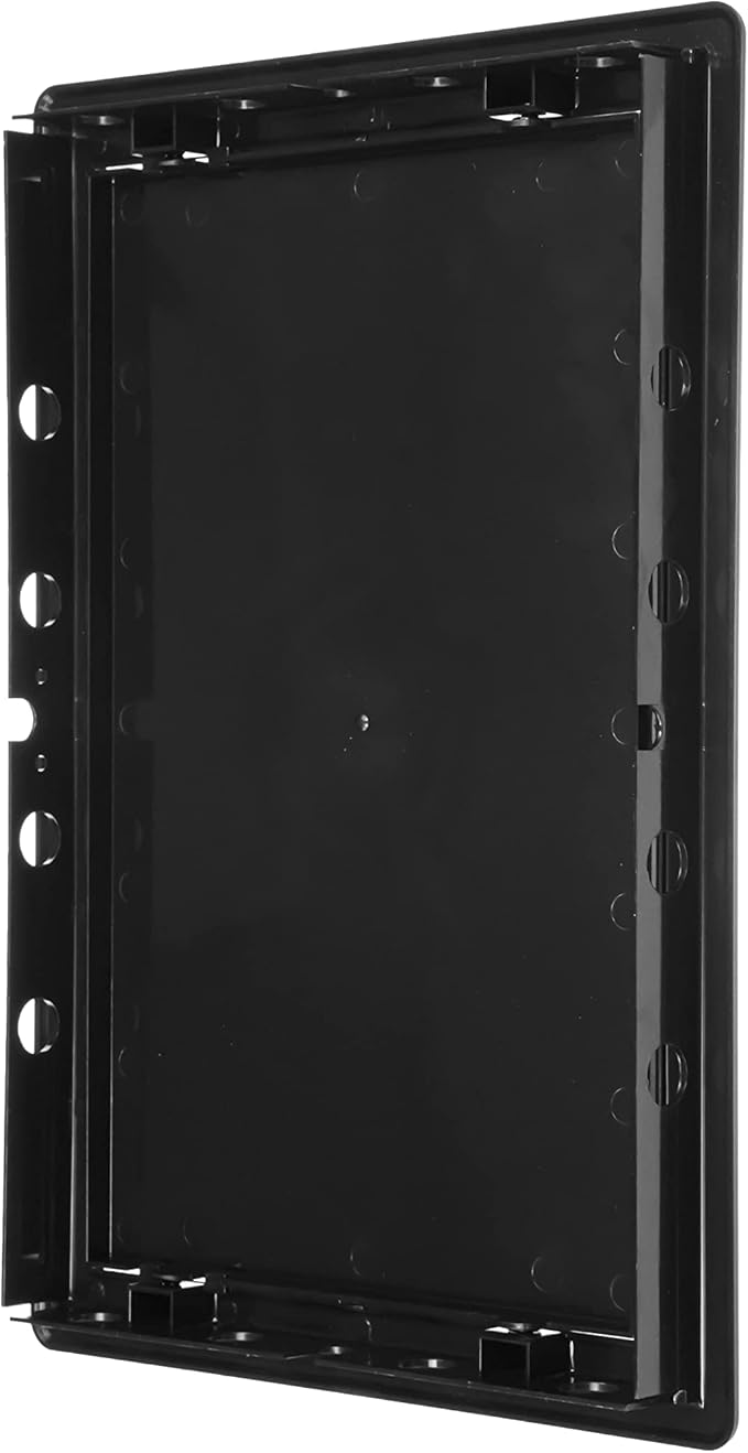 8" x 12" Black Plastic Access Panel. Service Shaft Door Panel. Plumbing, Electricity, Heating, Alarm Wall Access Panel for Drywall. Bathroom Services Access Hole Cover.