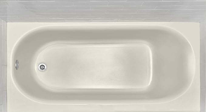 American Standard 2390202.222 Princeton 60 in. x 30 in. Americast Apron-Front Bathtub with Left Hand Drain, Linen
