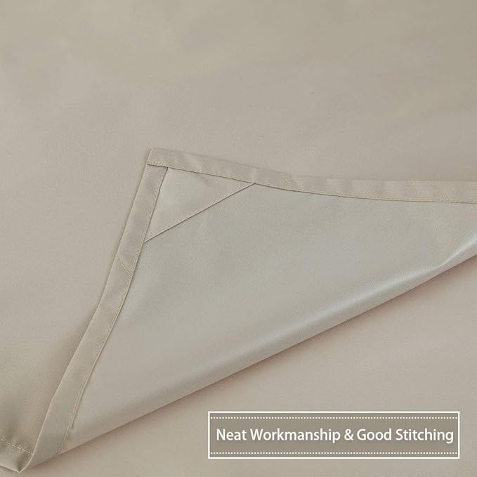 CAROMIO Hotel Quality 100% Waterproof Fabric Shower Curtain or Liner with Magnets for Bathroom, 72 x 72 inches, Tan