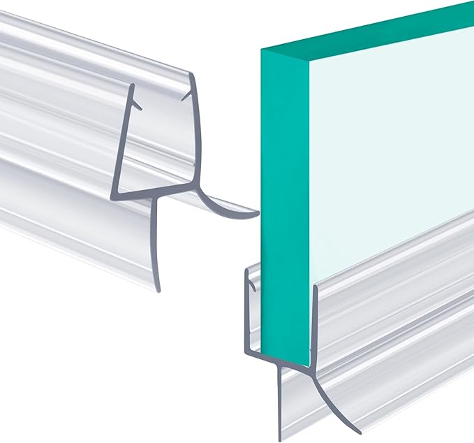 POZIA Clear Frameless Glass Shower Door Bottom Seal | Shower Door Sweep for Leak-Proof, Quick Installation to Create Reliable Water Barrier (1PACK-1/4in-23mm Gap)