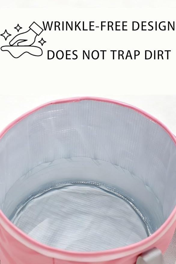 Collapsible Foot Soaking Tub, 2026 Upgraded 5-Layer Insulated Portable Foot Bath Basin, Heat-Resistant Foldable Foot Spa Bucket with Storage Bag for Home, Travel, Camping, Outdoor Use (Pink)