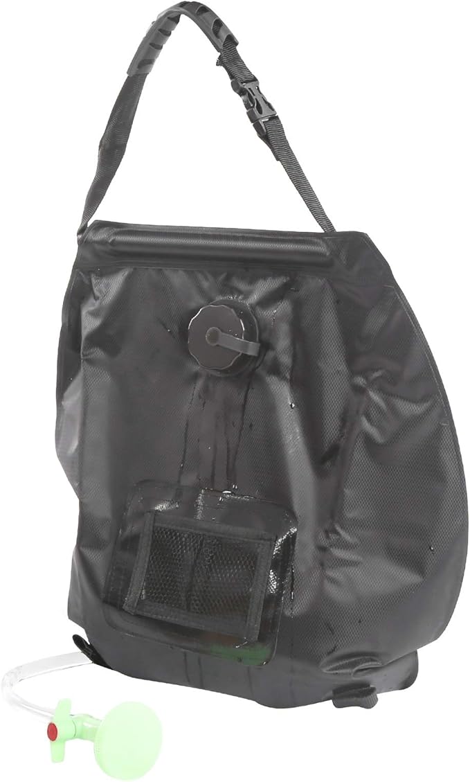 Drfeify Sun Heated 20L Solar Shower Bag with Thermometer for Camping and PVC Material