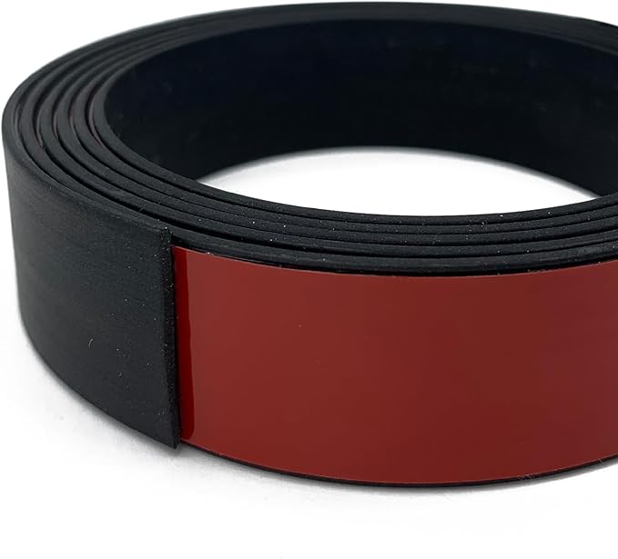 Rubber Seal Strips, Rubber Sheets, Rolls & Strips with Adhesive Backing for DIY Gaskets Material, Warehouse Sealing, Home Application Weather Striping (1” Wide x 1/16" Thick x 10' Long), Black