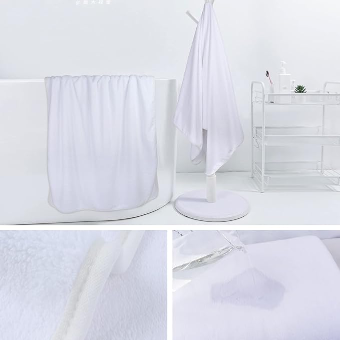 KinHwa Microfiber Bath Towel 30x60inch 2 Pack Extra Large Bathroom Towels,Ultra Absorbent Shower Towel Set,Quick Dry Soft Bath Sheets for Spa, Swimming, Pool- White