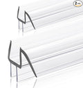 2-Pack Ultra Clear Shower Door Bottom Seal (1/4'' X 39'', Polycarbonate) Frameless Glass Shower Door Seal Strip Shower Door Sweep - Stop Shower Leaks and Create a Water Barrier