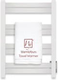 WarmlyYours Heated Towel Warmer Rack, 8-Bar, Hardwired, Integrated On/Off Switch with Light, 304-Stainless Steel (Maple)