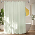 Waterproof Fabric Shower Curtain Liner with 3 Extra-Large Magnets, 72 x 72 inch Washable Cloth Shower Liner Hotel Quality, Pastel Green Lightweight Shower Curtain for Bathroom