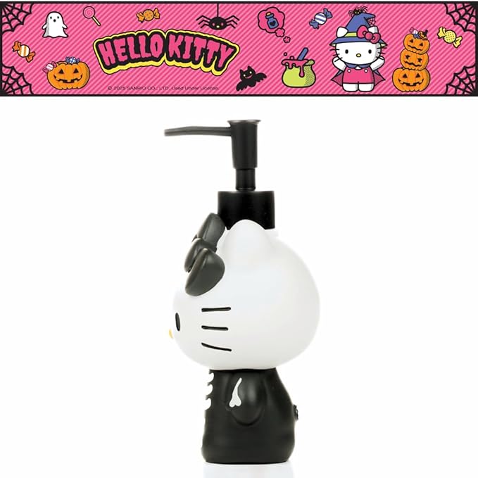 Hello Kitty Glow in The Dark Skeleton Soap/Lotion/Hand Sanitizer Resin Pump Dispenser, 14.11 Ounces, (Officially Licensed Product) by Franco Collectibles