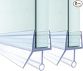 Shower Door Bottom Seal,2 PCS 3/8" X 36" Shower Door Sweep for 3/8 Inch Glass,Frameless Glass Door Seal Strip to Seal 11mm Gap,Stop Shower Leaks and Create a Water Barrier