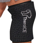 TheraICE Knee Ice Pack Wrap PRO Compression Sleeve, Reusable Gel Cold Packs Brace Also for Elbow, Ankle & Calf - Flexible Cold Wrap Recovery, FocusZone Technology for Extra Cooling & Pressure (M)