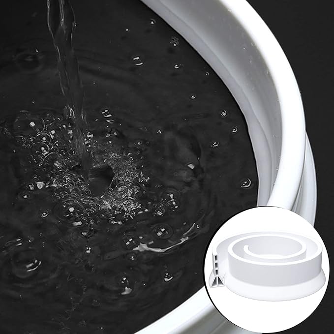 3" High Shower Threshold Water Dam 74 IN Collapsible Shower Water Splash Guard for Curbless Shower Threshold Barrier Water Stopper for Wet and Dry Separation Bathroom and Kitchen (White)
