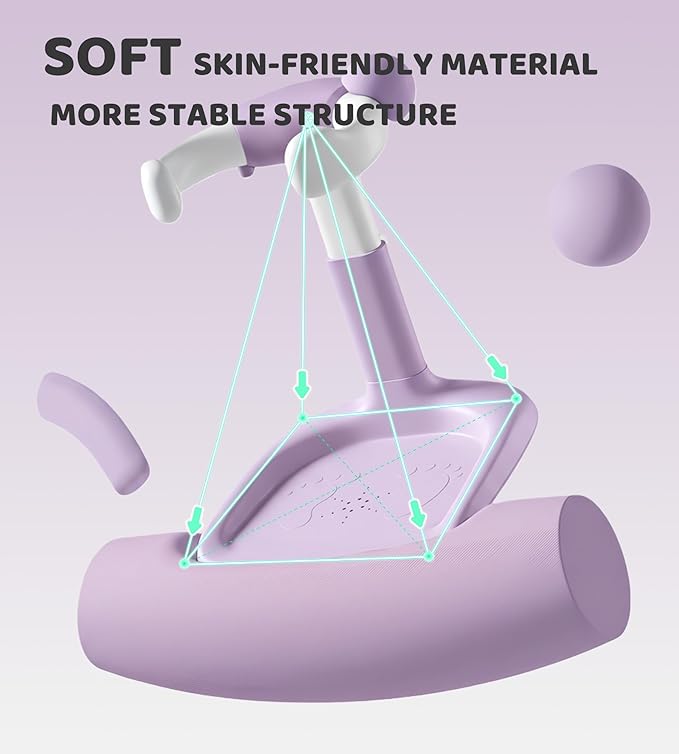 Baby Bath Stand, Foldable Standing Bathtub for Baby, Shower Stand and Bath Support for Infants and Toddlers (6–36 Months), Non-Slip Adjustable Baby Standing Support (Purple)
