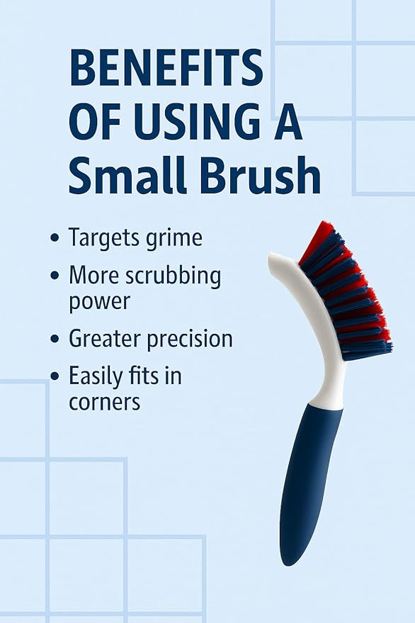 Grout Cleaner: Acid-Free Deep Cleaner & Stain Remover for the Dirtiest Grout. (1-Quart) Includes 8-inch Heavy-Duty Tile Cleaner Brush (32oz Spray with Hand Brush and Cap)