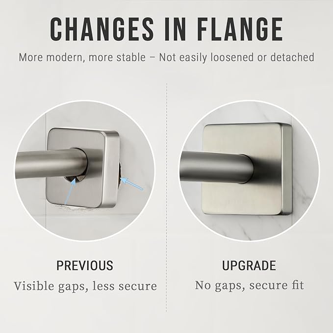 G-Promise All Metal 6-Inch Shower Arm with Flange, Wall-Mounted Stainless Steel Shower Pipe Replacement for Fixed and Handheld Shower Heads, Brushed Nickel