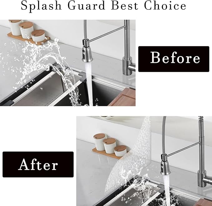 Shower Splash Guard Set Acrylic Shower Water Barrier Corner Splash Protector for Bathtub Keep Water Inside Shower Prevent Water Splashing Ideal for Sink Bathtub and Basin Use (Transparent)