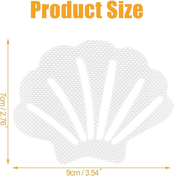 Clear Bathtub Stickers Non Slip, Shell Shaped Tubs Safety Shower Treads, Adhesive Sticker for Bathroom Bathtub, Shower Floor(30Pcs)