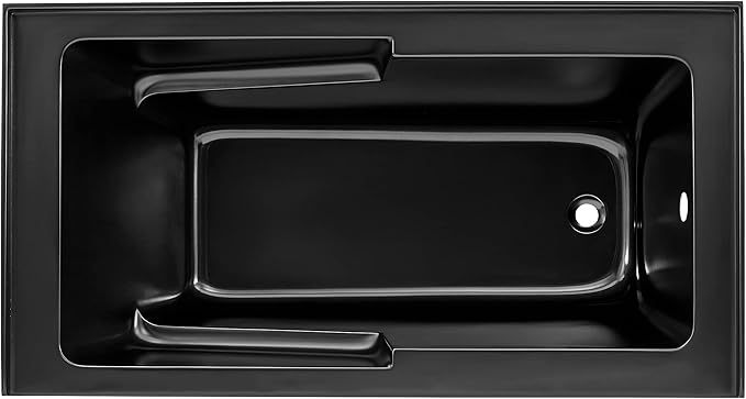 Voltaire 60 in. x 32 in. Acrylic Matte Black, Skirted Alcove, Integral, Right-Hand Drain, Apron Bathtub
