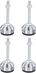 PATIKIL Furniture Leveling Feet 1.6" Dia Base M8 Thread, 4 Pcs Carbon Steel Adjustable Threaded Furniture Levelers Screw on Leg Leveler with Pads for Desk, Black