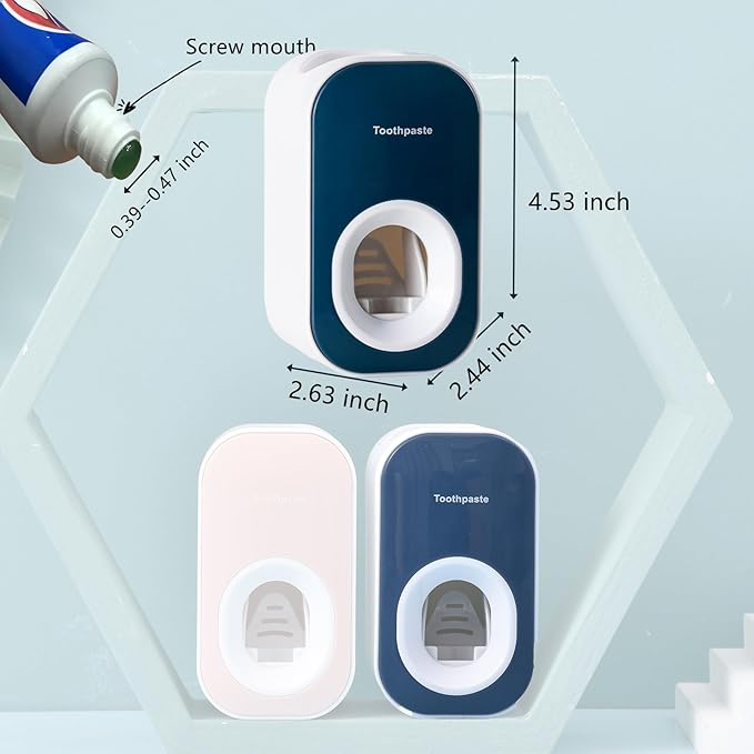 Automatic Toothpaste Dispenser Wall Mounted for Bathroom,Toothpaste Squeezer for Kids & Family Shower by Mr. Thumbs(1pc,Blue)