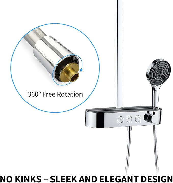 Extra Long Replacement Shower Hose Extension Handheld Shower Head Hose 90 Inches Flexible and Durable with Brass Insert and Nut