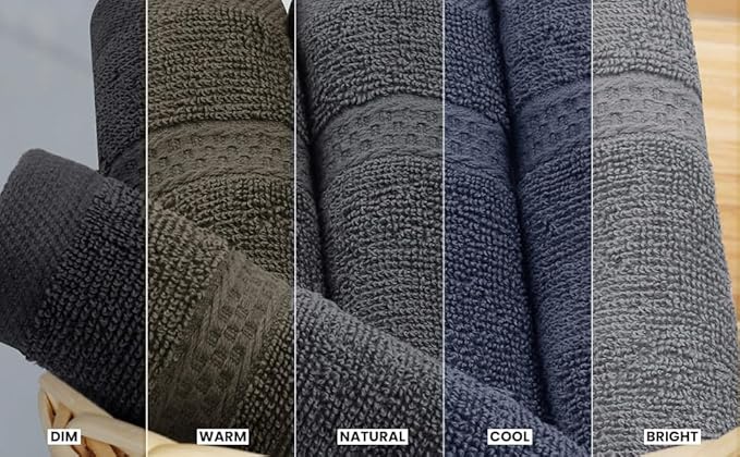 Utopia Towels 8 Piece Luxury Towel Set – Majestic Plush, Super Absorbent & Quicker-to-Dry, Thick 100% Ring Spun Cotton Towels for Bathroom, Spa & Hotel – 2 Bath, 2 Hand, 4 Washcloths, Grey