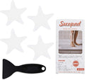 Anti Slip Shower Stickers 24 PCS Safety Bathtub Strips Adhesive Decals with Premium Scraper(Clear Star)
