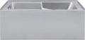 Voltaire 60" x 32" Left-Hand Drain Alcove Bathtub with Apron and Armrest in Matte Grey