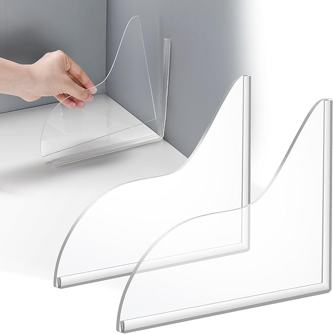 UIOCSSC Shower Splash Guard, 2 Pack Bathtub Shower Water Splash Guards Silicone Bathtub Splash Guard Self-Adhesive Waterproof Shower Guards to Keep Water in Shower