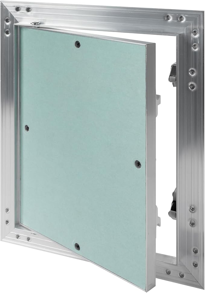 8" x 10" Inch Aluminum Drywall Access Panel - Service Shaft Door - Plumbing, Electricity, Heating, Alarm Wall Inspection hatch for Drywall - Bathroom Service Access Hole Cover