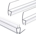 Shower Door Bottom&Side Seal Set 3PCS, 78" (1981mm) Length H-Type PVC Strip for 1/2" (12mm) Thick Frameless Glass Door, to Stop Water Leaks
