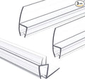 Shower Door Bottom&Side Seal Set 3PCS, 78" (1981mm) Length H-Type PVC Strip for 3/8" (10mm) Thick Frameless Glass Door, to Stop Water Leaks
