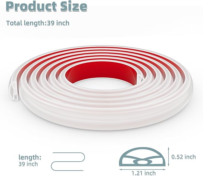 39Inch New Shower Threshold Water Dam Barrier,Collapsible Self-Adhesive Silicone Shower Water Guard for Bathroom Bathtub and Kitchen,Shower Water Blocker Suitable for Wheelchair Acces(Transparent)