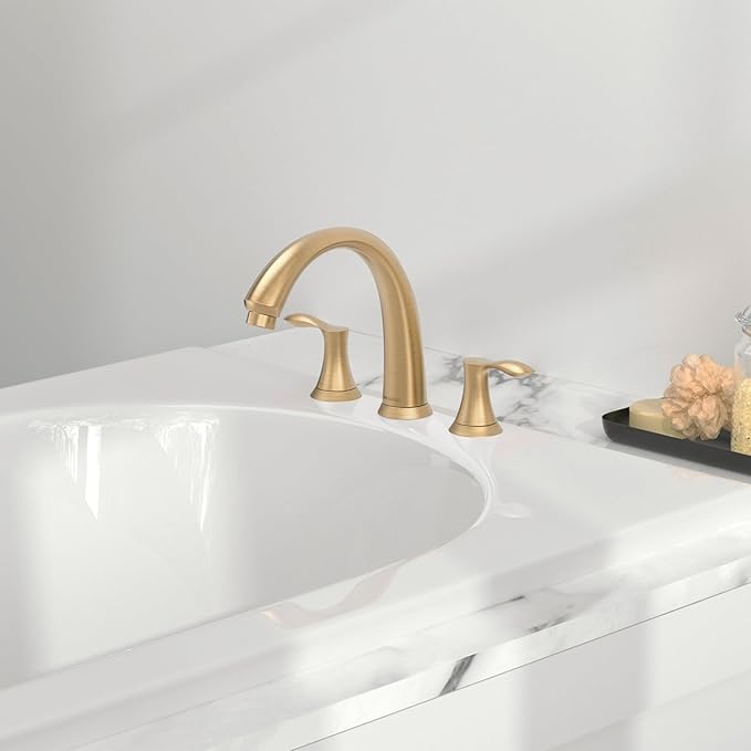 Lava Odoro 2-Handle Widespread Roman Tub Faucet, Bronze Gold Tub Faucet, Brass Roman Bathtub Faucet, Tub Filler, Valve Included, TF405-BB