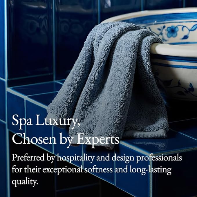 Italic Ultraplush 100% Australian Cotton Bath Sheets - Set of 2 Luxury Extra Large Heavy Duty Bath Sheets, 800GSM Plush and Absorbent for Hotels, Bath & Spa (Glacier)