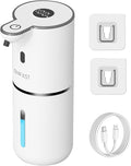 Automatic Liquid Soap Dispenser Touchless, USB Rechargeable Smart Hand Soap Dispenser, 6-Level Adjustable, 12.8oz/380mL Wall Mounted for Bathroom Kitchen Dish Soap White
