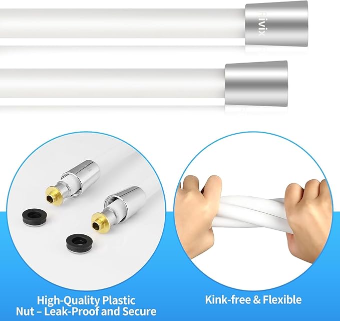 Extra Long Replacement Shower Hose Extension Handheld Shower Head Hose 59 Inches Flexible and Durable with Brass Insert and Nut rv shower head with hose