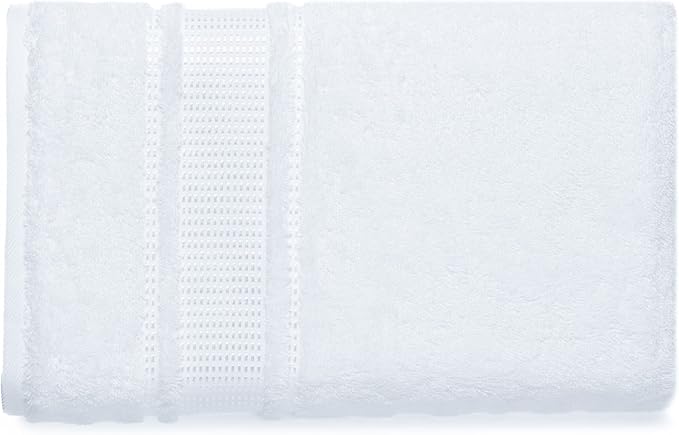 Melissa Linen, Bright White Bath Towels, Set of 2, 100% Turkish Cotton Bath Towels for Bathroom, Absorbent, Quick Dry, Durable and Soft Shower Towel, 28 in x 55 in, Spa and Hotel Quality
