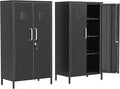 Narrow Storage Cabinet 51.18" H Bathroom Cabinet Metal Pantry Cabinets, 3 Adjustable Shelves for Kitchen, Home Office, Living Room, Dinning Room (30 inches Wide Black)