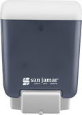 San Jamar Classic Soap Dispenser for Public Restrooms, Manual, Wall Mounted, Refillable, Plastic, 30 Ounce Capacity, Arctic Blue (Pack of 6)