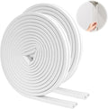 SUNMON Weather Stripping Door Seal Strip, 33Feet (10M) D-Type Soundproofing, Self Adhesive Foam Weatherstrip for Door and Window (White)