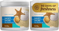 SMELLS BEGONE Air Freshener Odor Absorber Gel - 15 oz, Pack of 2 - Absorbs and Eliminates Odor in Pet Areas, Bathrooms, Cars, & Boats - Made with Essential Oils - Sandy Shore Scent