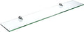 Spancraft Glass P-6x21-Chrome Peacock Glass Shelf, Chrome, 6" x 21"
