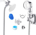 Pet Sprayer Pro Dog Shower Attachment for Bathroom Shower Arm, Indoor Dog Shower Sprayer Includes On/Off Handheld Shower Head, 79" Hose, 3-way Diverter, Dog Brush and Adhesive Holder