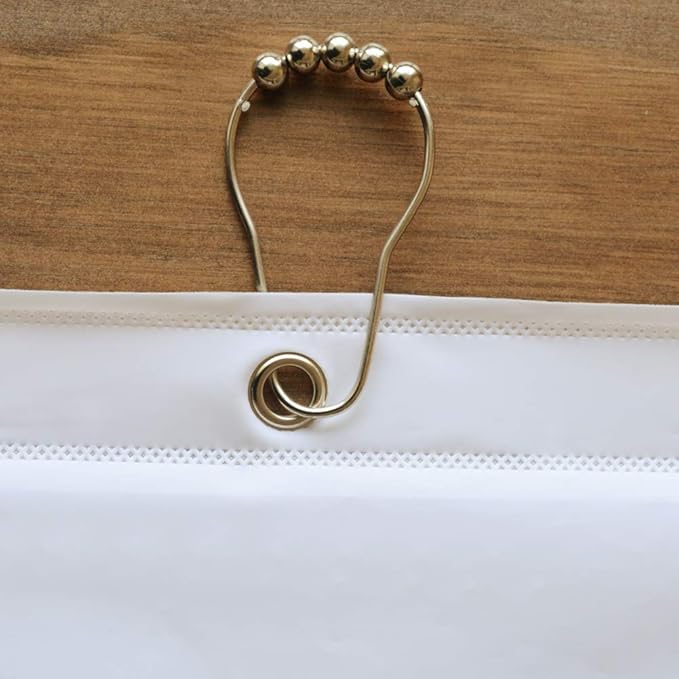 YISURE White Shower Curtain for Clawfoot Tub, 180x70 Wrap Around Liner with Magnets, PEVA Extra Wide Bathtub Curtain for Bathroom Vintage Freestanding Tub, Include Stainless Metal Hooks