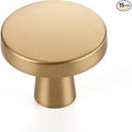 Ravinte 15 Pack Drawer Pulls 1-1/4 Inch Kitchen Cabinet Knobs Solid Round Dresser Drawer Knobs Champagne Bronze Drawer Knobs Dresser Knobs Simple Cabinet Hardware for Cupboard Drawer Pulls