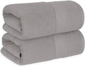 Cloudura Luxury Bath Towels-100% Cotton | Quick Dry | Lightweight | Thick,I Good for Spa,Gym & Hotel Quality,(27'x54')-Soft & Absorbent (Grey, Set of 2)